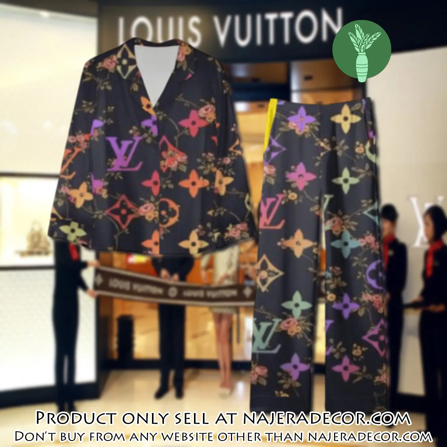 Trending luxury lv satin pajama set pjs1084 njr3758961